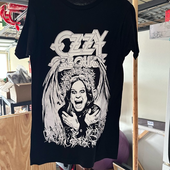 Ozzy Osbourne Tops - Black Ozzy Osbourne Front & Back Graphic T-Shirt All-Over Print